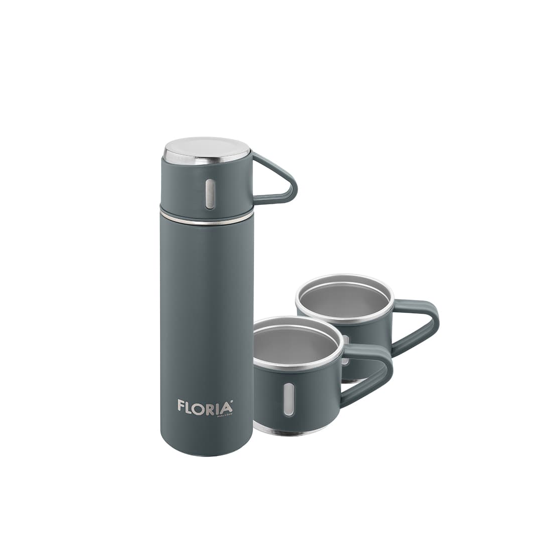 ZLN0745 VACUUM FLASK SET (GREY)
